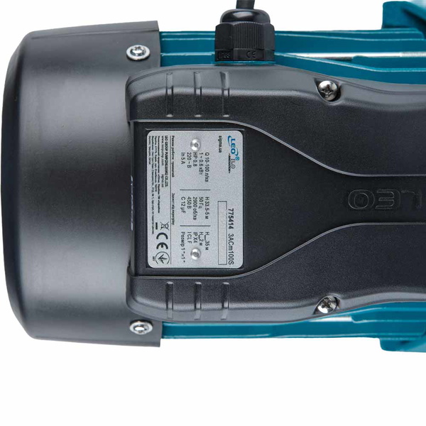 Насос Leo відцентровий багатоступінчастий 0.9кВт Hmax 55м Qmax 100л/хв нерж 3.0 5ACm100S