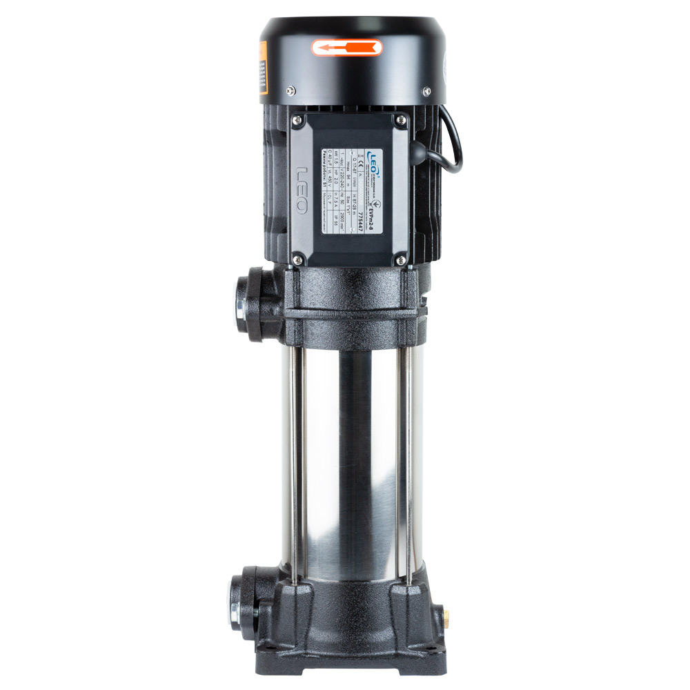 Насос Leo відцентровий багатоступінчастий вертикальний 1.5кВт Hmax 94м Qmax 67л/хв 3.0 EVPm2-8