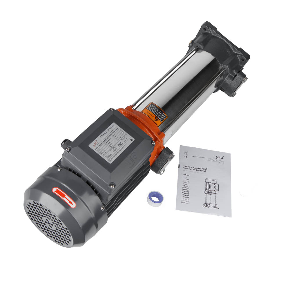 Насос Leo відцентровий багатоступінчастий вертикальний 380В 3.0кВт Hmax 78м Qmax 170л/хв 3.0 EVP6-8