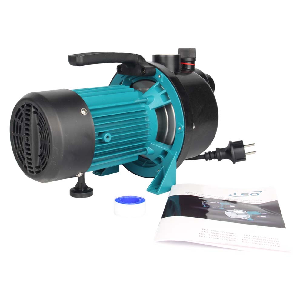 Насос Leo відцентровий самовсмоктуючий 0.6кВт Hmax 35м Qmax 50л/хв пластик EKJ-602P