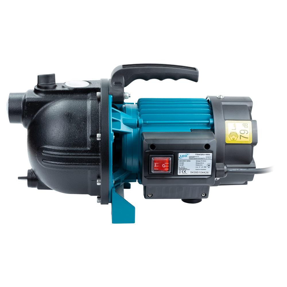 Насос Leo відцентровий самовсмоктуючий 1.0кВт Hmax 44м Qmax 73л/хв EKJ-1002I