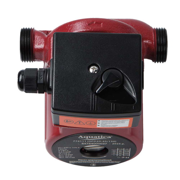 Насос циркуляційний Aquatica 65Вт Hmax 4м Qmax 63л/хв Ø1" 130 мм + гайки Ø3/4"