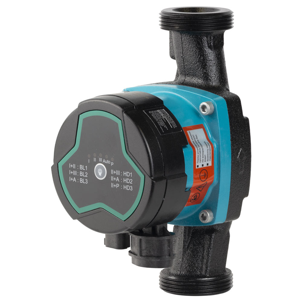 Насос циркуляційний Aquatica енергозберігаючий 5-25Вт Hmax 4м Qmax 47л/хв Ø1 1/2" 130 мм + гайки Ø1" GPA25-4/130 III