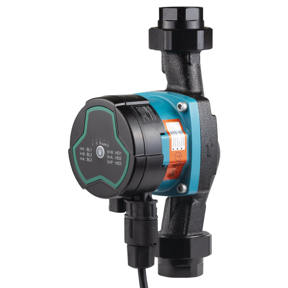 Насос циркуляційний Aquatica енергозберігаючий 5-25Вт Hmax 4м Qmax 47л/хв Ø1 1/2" 130 мм + гайки Ø1" GPA25-4/130 III