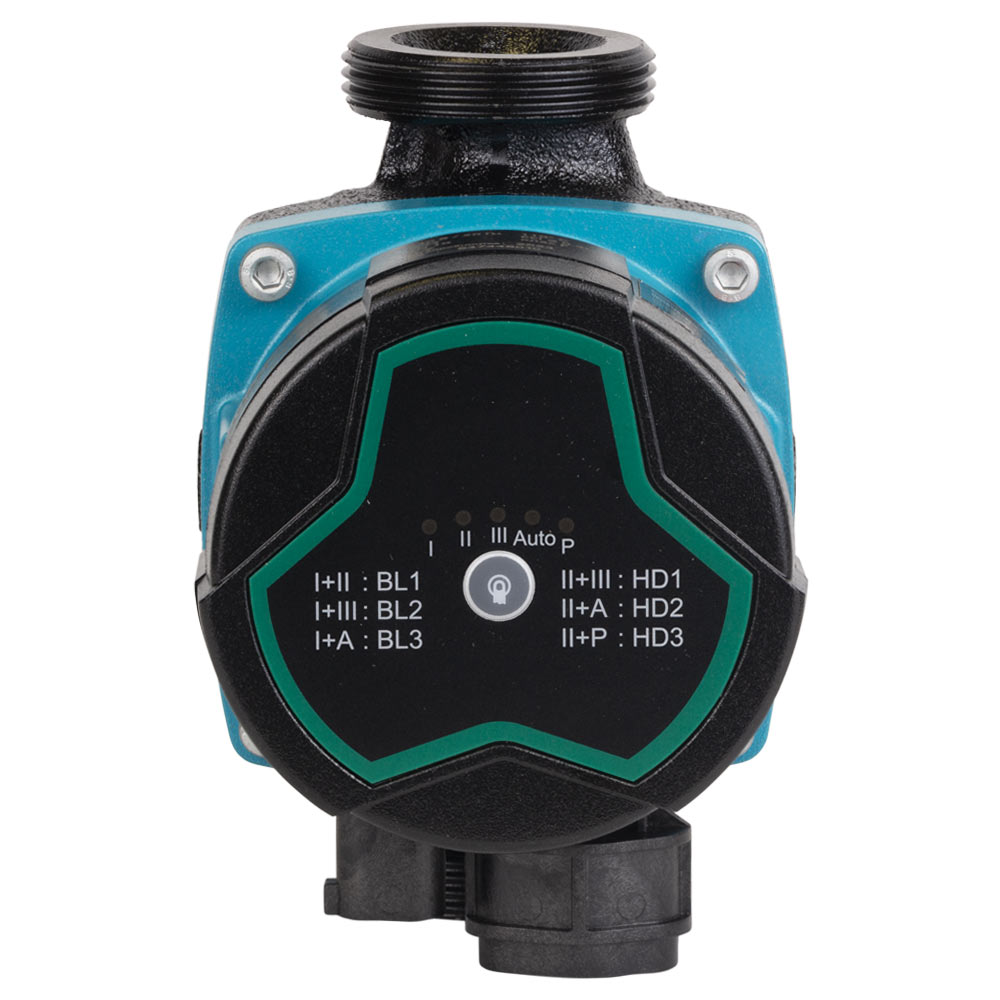 Насос циркуляційний Aquatica енергозберігаючий 5-60Вт Hmax 8м Qmax 63л/хв Ø1 1/2" 130 мм + гайки Ø1" GPA25-8/130 III