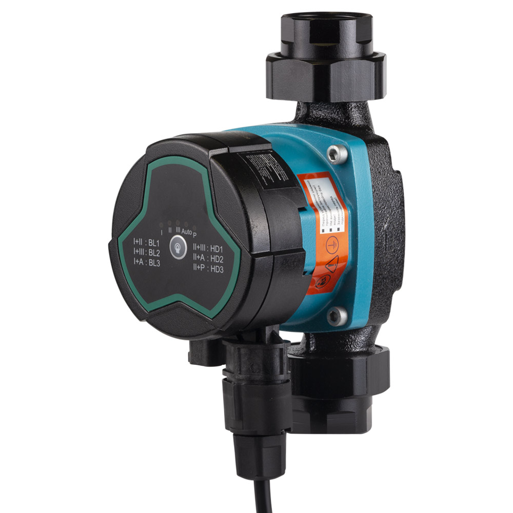 Насос циркуляційний Aquatica енергозберігаючий 5-60Вт Hmax 8м Qmax 63л/хв Ø1 1/2" 130 мм + гайки Ø1" GPA25-8/130 III