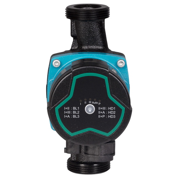 Насос циркуляційний Aquatica енергозберігаючий 5-60Вт Hmax 8м Qmax 63л/хв Ø1 1/2" 180 мм + гайки Ø1" GPA25-8/180 III