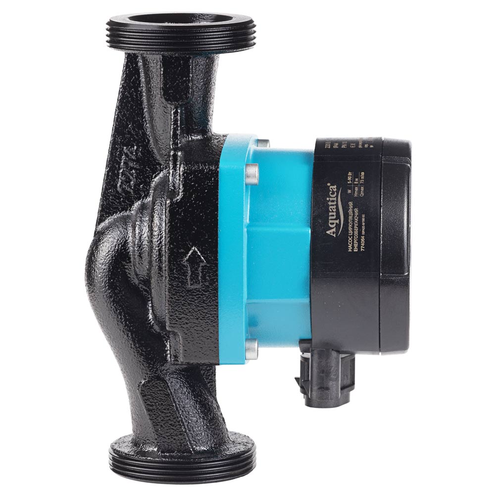 Насос циркуляционный Aquatica энергосберегающий 5-90Вт Hmax 8м Qmax 73л/мин Ø2" 180 мм + гайки Ø1 1/4" GPA32-8/180 III