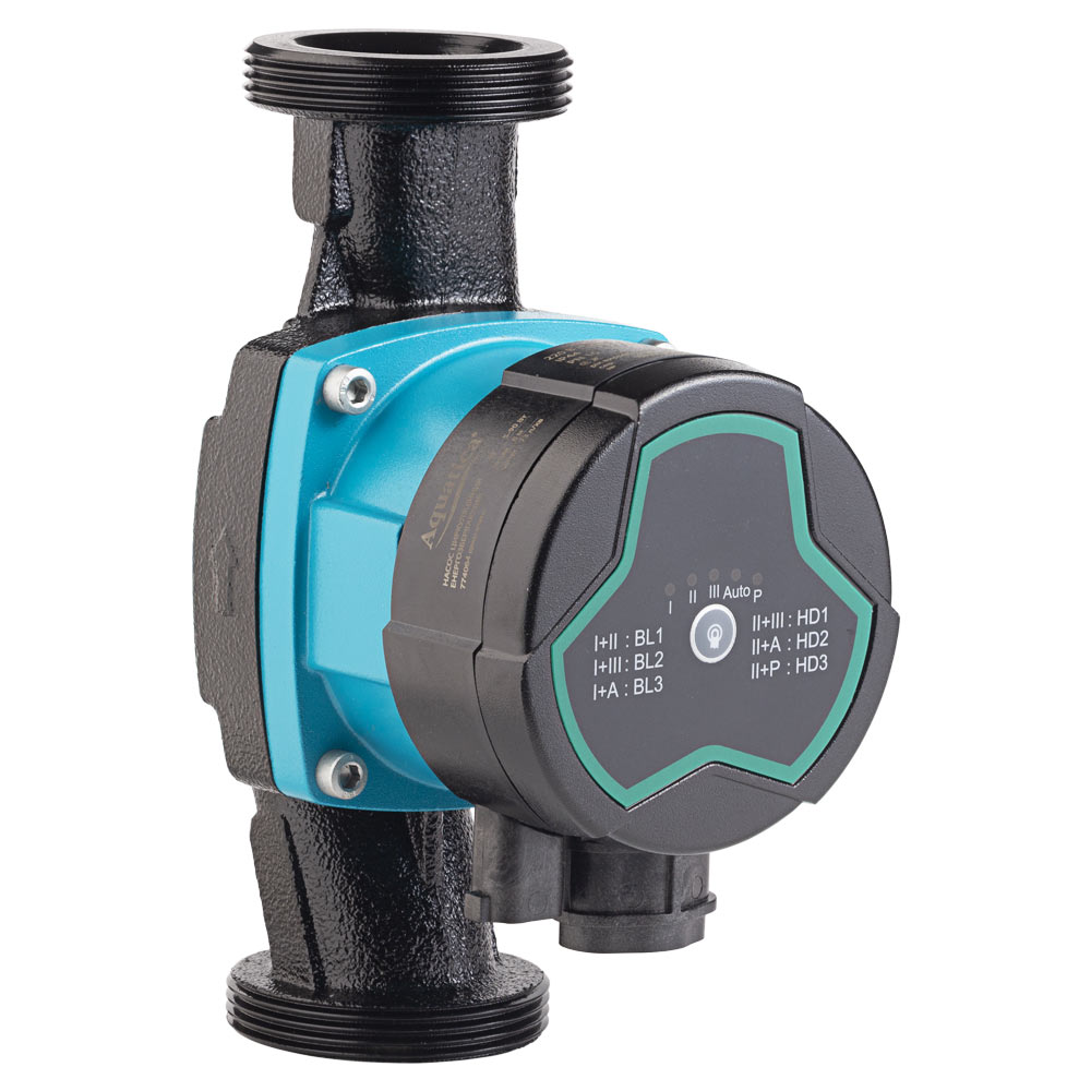 Насос циркуляционный Aquatica энергосберегающий 5-90Вт Hmax 8м Qmax 73л/мин Ø2" 180 мм + гайки Ø1 1/4" GPA32-8/180 III