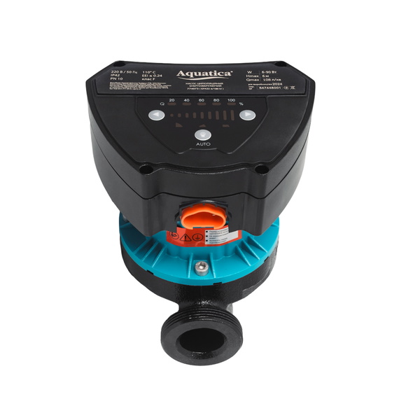Насос циркуляційний Aquatica енергозберігаючий 6-90Вт Hmax 6м Qmax 108л/хв Ø2" 180 мм + гайки Ø1 1/4" GPA32-6/180 IV