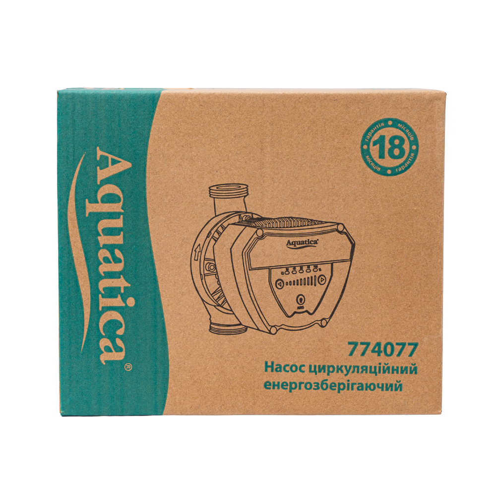 Насос циркуляційний Aquatica енергозберігаючий 8-130Вт Hmax 8м Qmax 133л/хв Ø2" 180 мм + гайки Ø1 1/4" GPA32-8/180 IV
