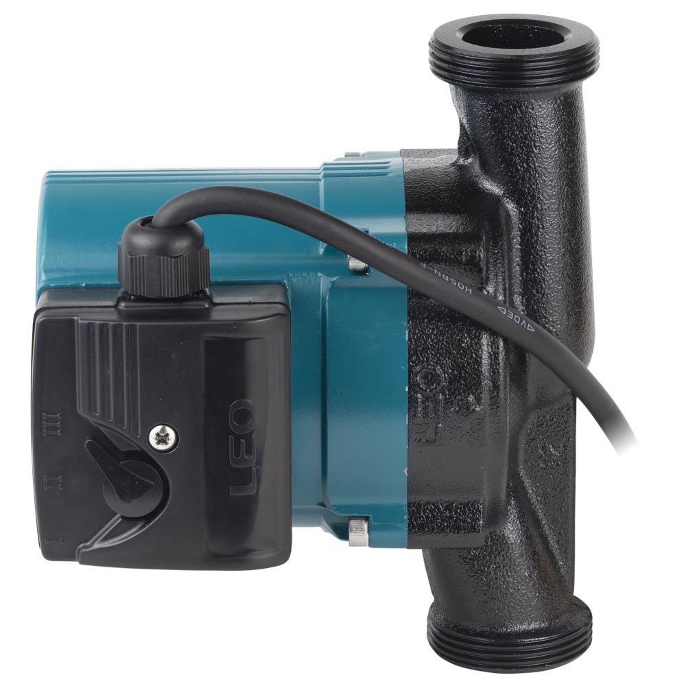 Насос циркуляционный Leo 200Вт Hmax 8м Qmax 120л/мин Ø1 1/2" 180 мм + гайки Ø1" 3.0 LRP25-80/180