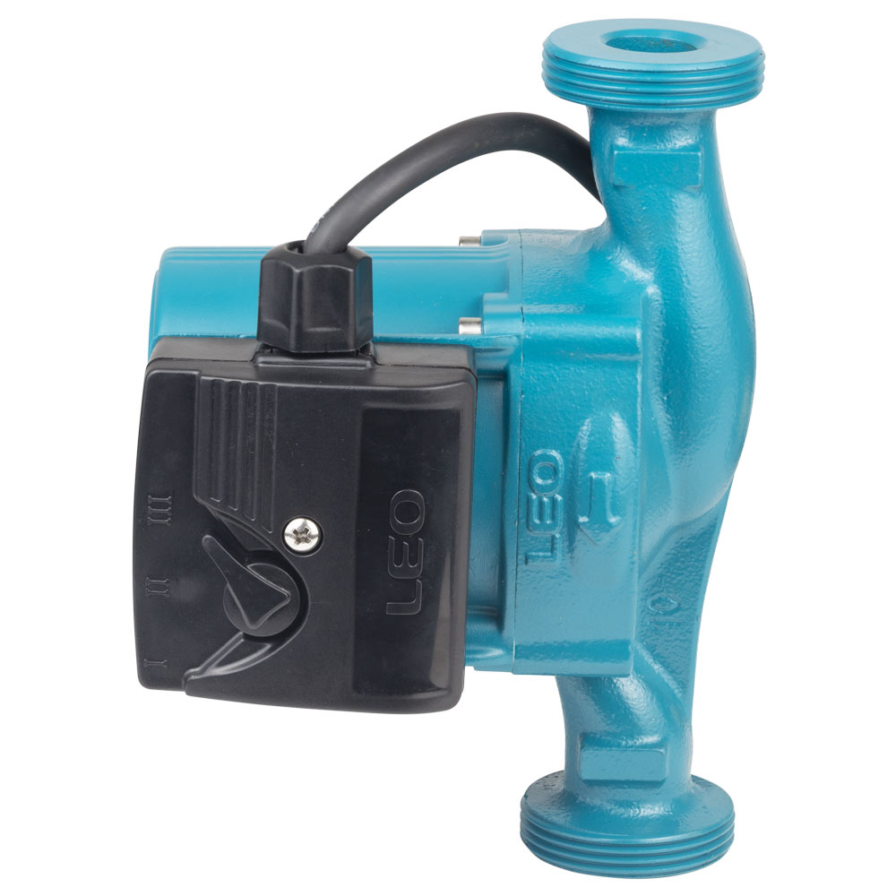Насос циркуляционный Leo 74Вт Hmax 4м Qmax 55л/мин Ø1 1/2" 180 мм + гайки Ø1" 3.0 LRP25-40/180