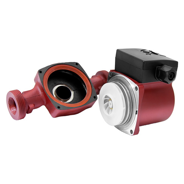 Насос циркуляційний Wetron 75Вт Hmax 4м Qmax 40л/хв Ø1 1/2" 180 мм бордо + гайки Ø1" LР525–4/180В