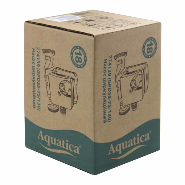 Насос циркуляційний Aquatica 130Вт Hmax 7м Qmax 87л/хв Ø1 1/2" 130 мм + гайки Ø1"