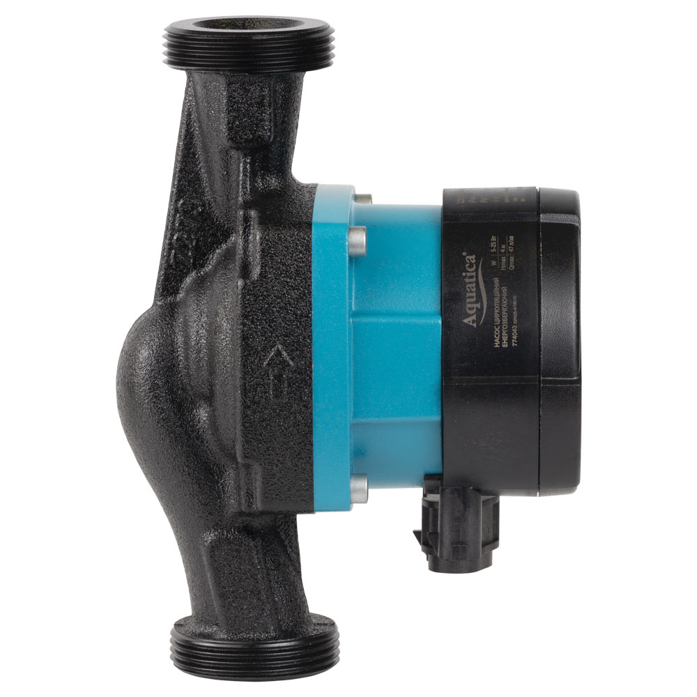 Насос циркуляційний Aquatica енергозберігаючий 5-25Вт Hmax 4м Qmax 47л/хв Ø1 1/2" 180 мм + гайки Ø1" GPA25-4/180 III