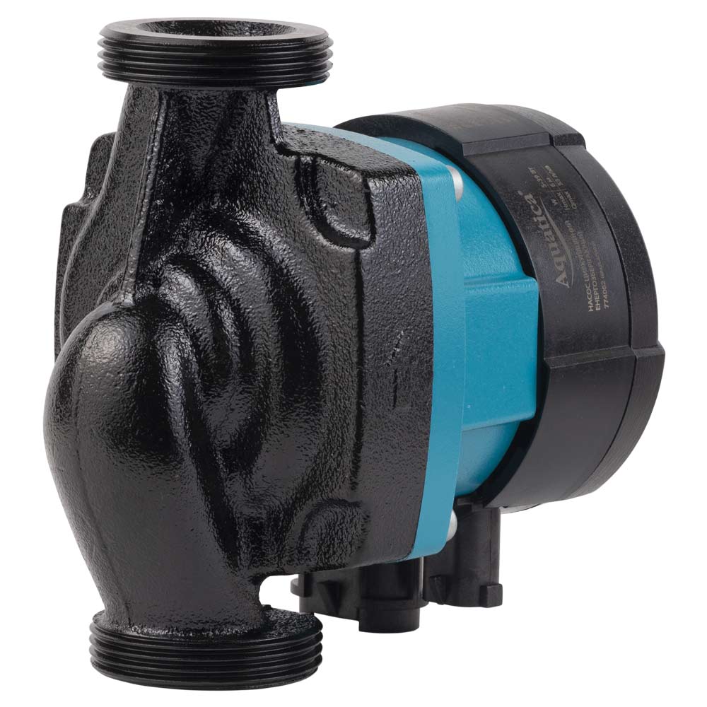 Насос циркуляційний Aquatica енергозберігаючий 5-39Вт Hmax 6м Qmax 53л/хв Ø1 1/2" 130 мм + гайки Ø1" GPA25-6/130 III