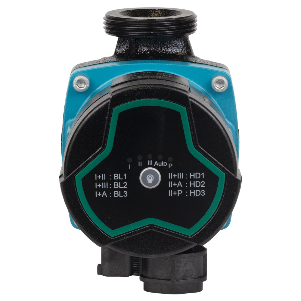 Насос циркуляційний Aquatica енергозберігаючий 5-39Вт Hmax 6м Qmax 53л/хв Ø1 1/2" 180 мм + гайки Ø1" GPA25-6/180 III