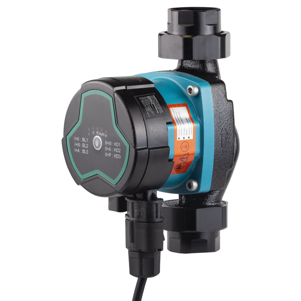 Насос циркуляційний Aquatica енергозберігаючий 5-39Вт Hmax 6м Qmax 53л/хв Ø1 1/2" 180 мм + гайки Ø1" GPA25-6/180 III