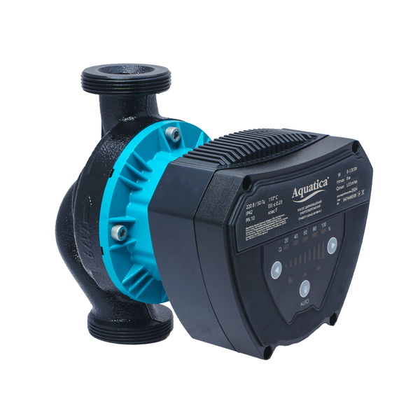 Насос циркуляційний Aquatica енергозберігаючий 8-130Вт Hmax 8м Qmax 108л/хв Ø1 1/2" 180 мм + гайки Ø1" GPA25-8/180 IV
