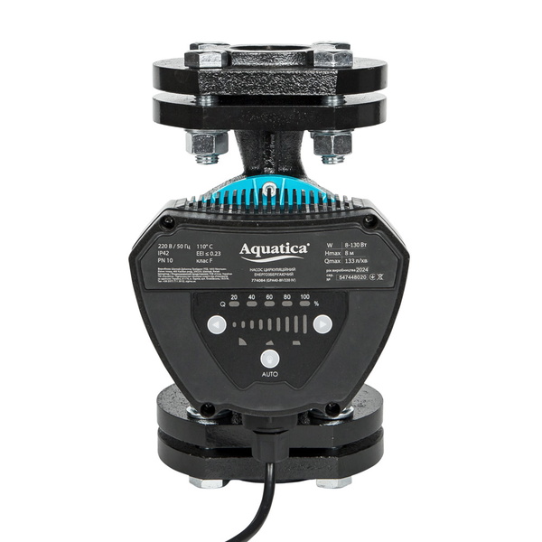 Насос циркуляційний Aquatica енергозберігаючий фланц 8-130Вт Hmax 8м Qmax 133л/хв DN40 220 мм + відповідний фланець GPA40-8F/220 IV