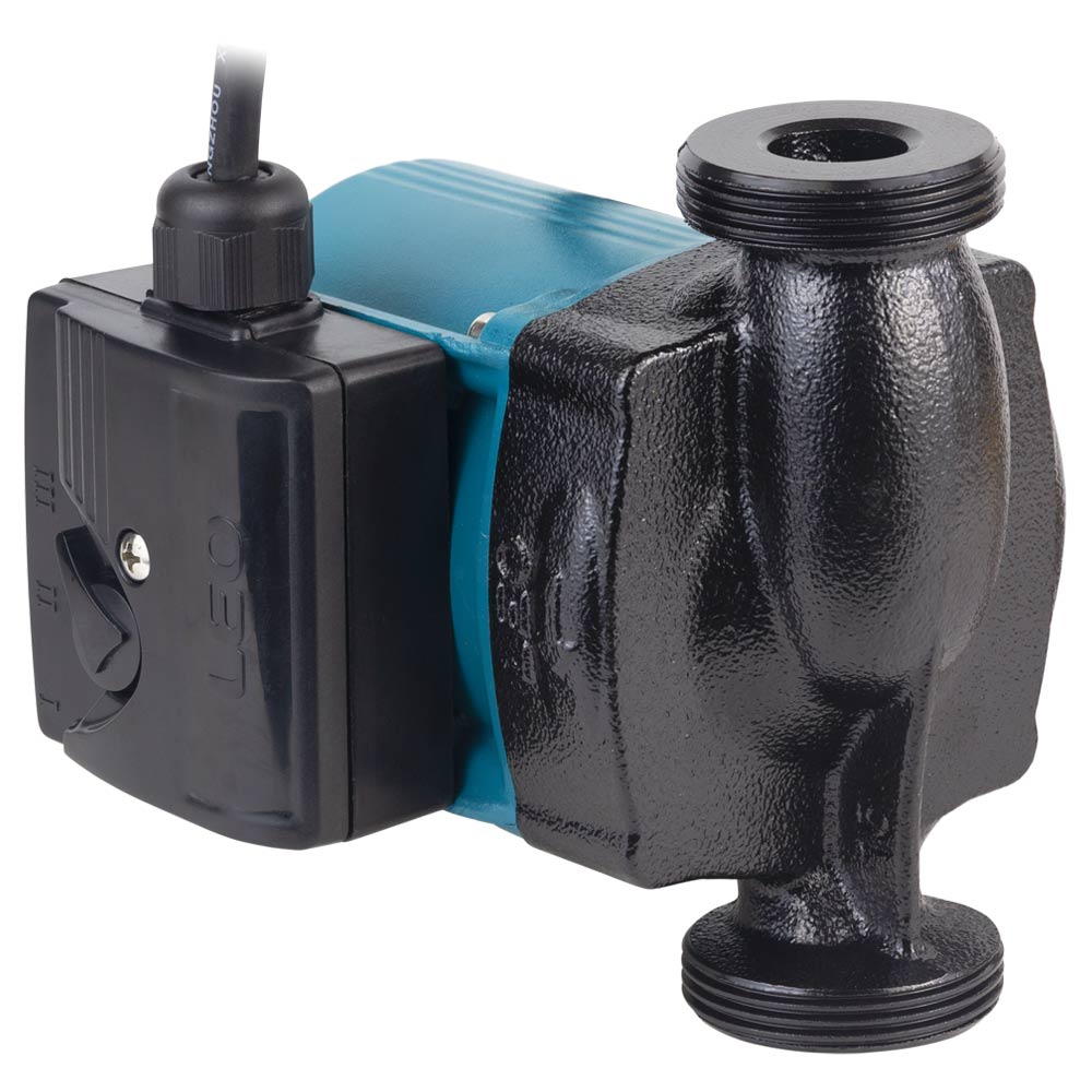 Насос циркуляційний Leo 96Вт Hmax 6м Qmax 58л/хв Ø1 1/2" 130 мм + гайки Ø1" 3.0 LRP25-60/130