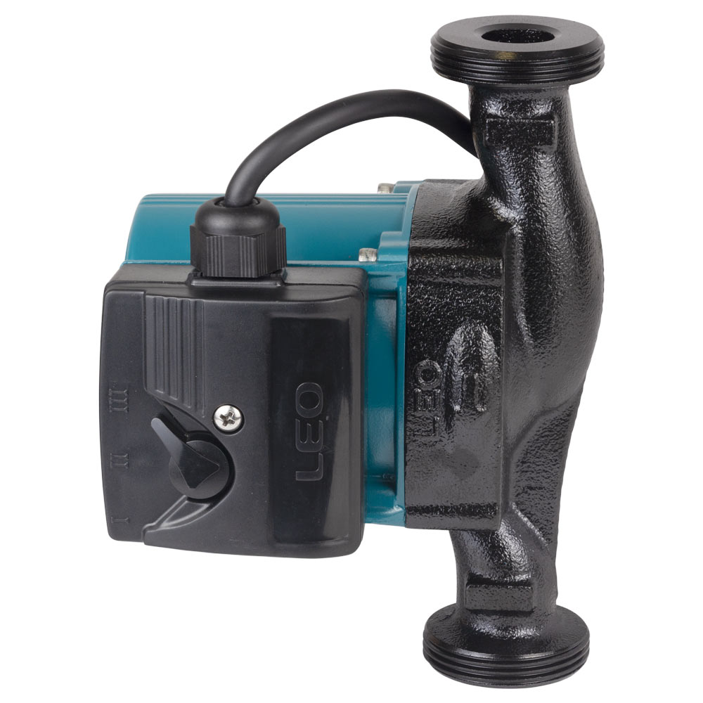 Насос циркуляційний Leo 96Вт Hmax 6м Qmax 66л/хв Ø1 1/2" 180 мм + гайки Ø1" 3.0 LRP25-60/180