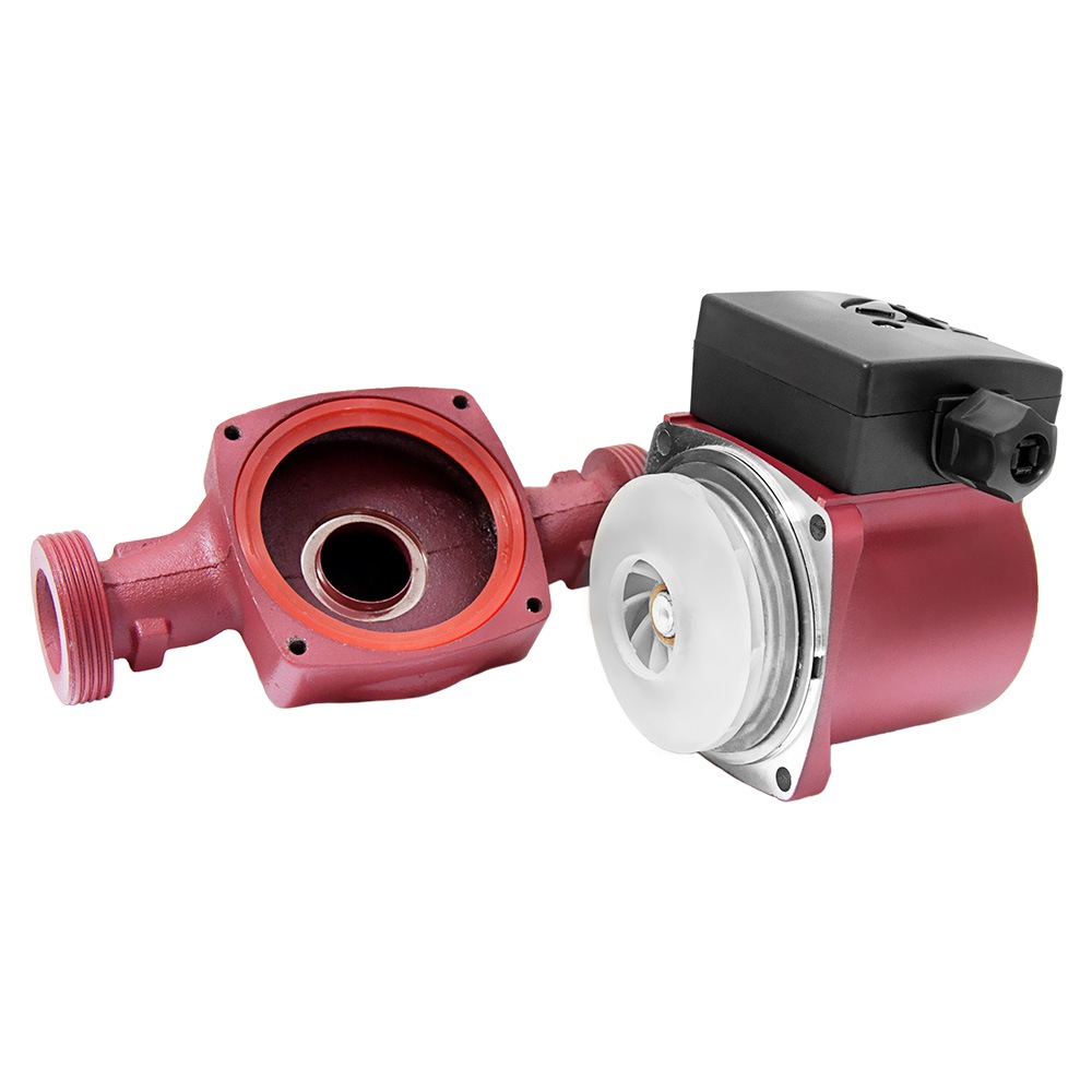 Насос циркуляційний Wetron 100Вт Hmax 6м Qmax 50л/хв Ø1 1/2" 180 мм бордо + гайки Ø1" LР525–6/180В