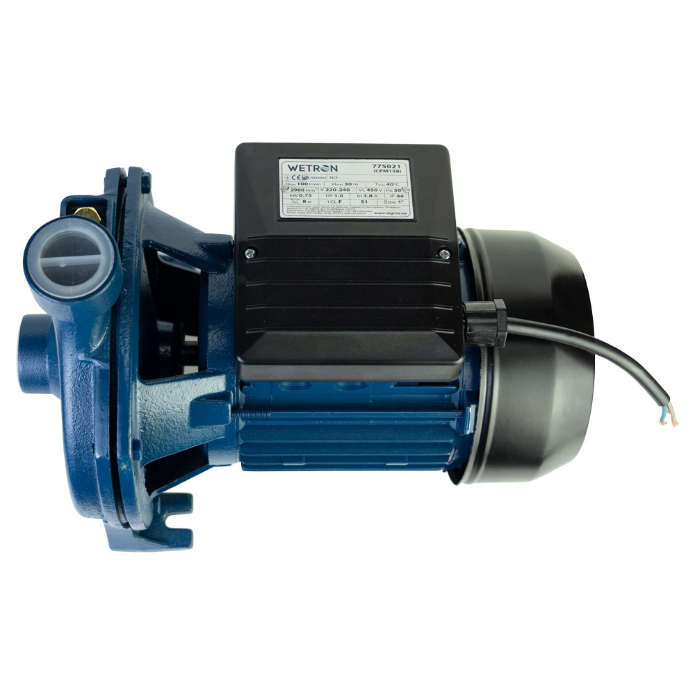 Насос Wetron відцентровий 0.75кВт Hmax 30м Qmax 100л/хв CPM158