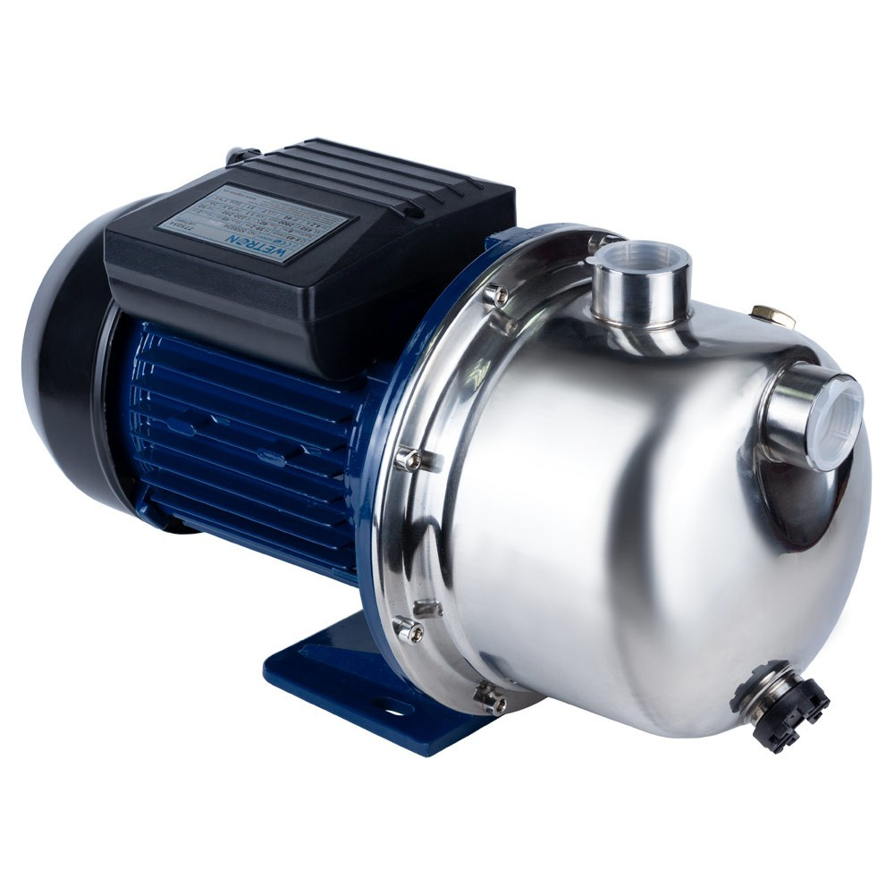 Насос Wetron відцентровий самовсмоктуючий 0.75кВт Hmax 42м Qmax 50л/хв нерж JETS80