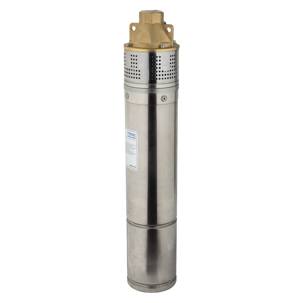 Насос Wetron вихровий 0.75кВт H 58(34) м Q 45(20)л/хв Ø96 мм 10 м кабелю 4SKmw100M