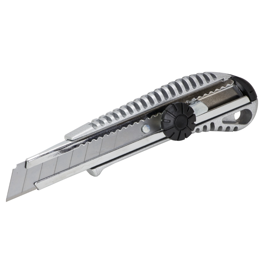 Ніж будівельний Sigma металевий корпус лезо 18 мм гвинтовий замок