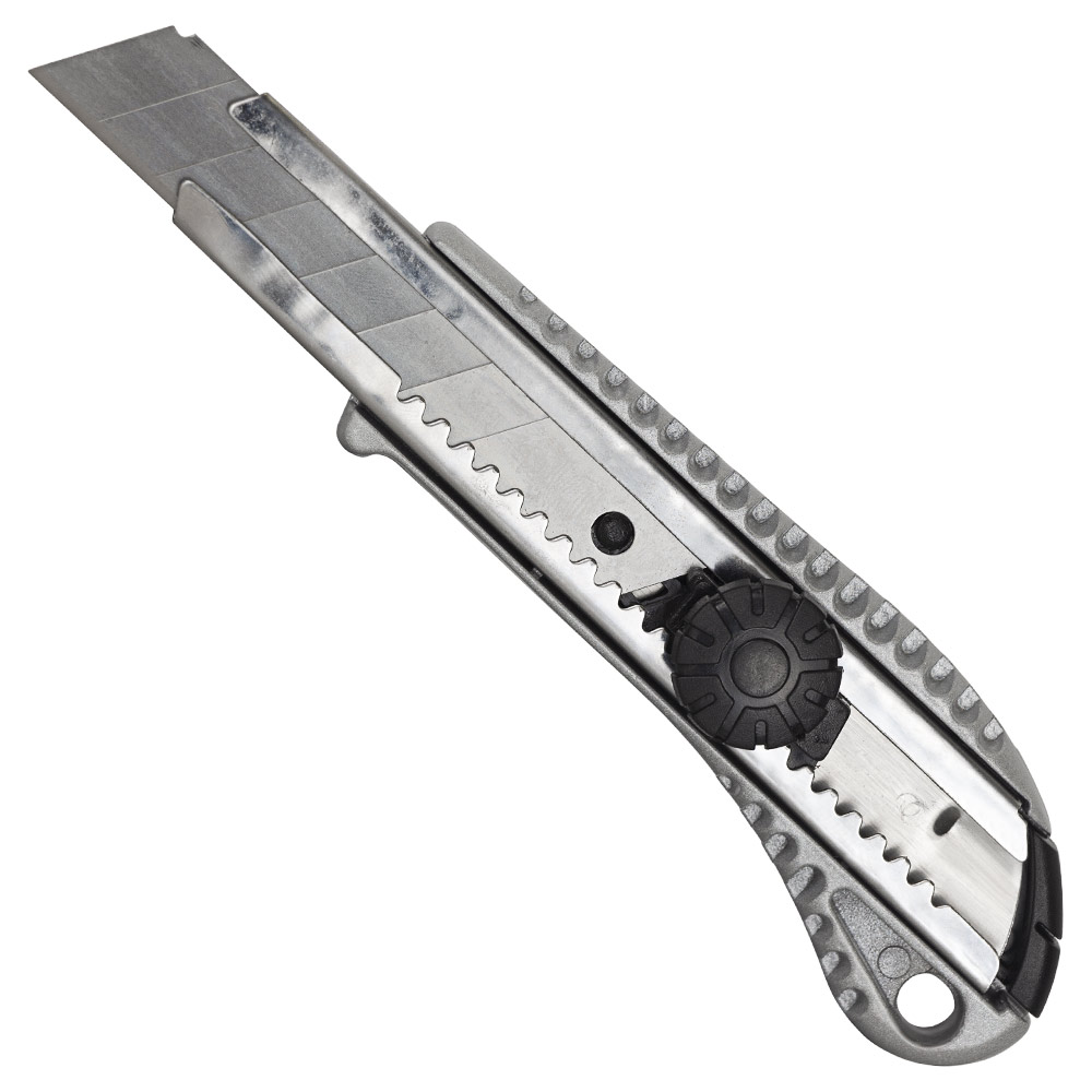 Ніж сегментний Grad лезо 18 мм корпус металевий гвинтовий замок