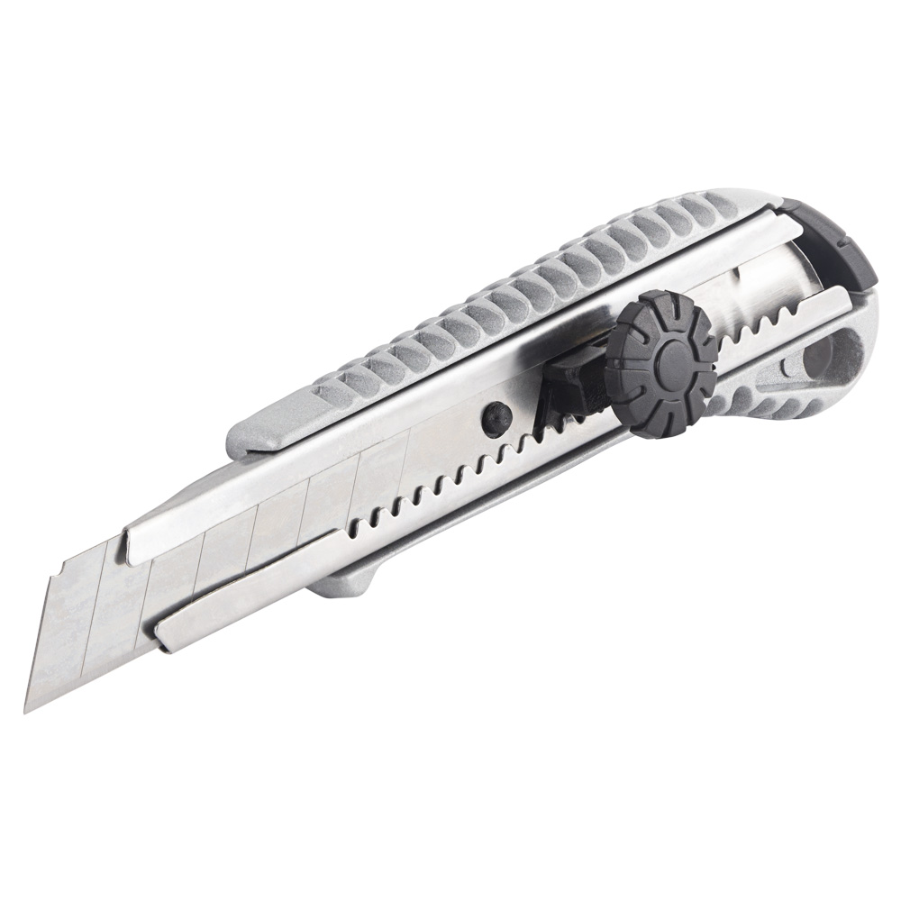 Ніж сегментний Grad лезо 18 мм корпус металевий гвинтовий замок