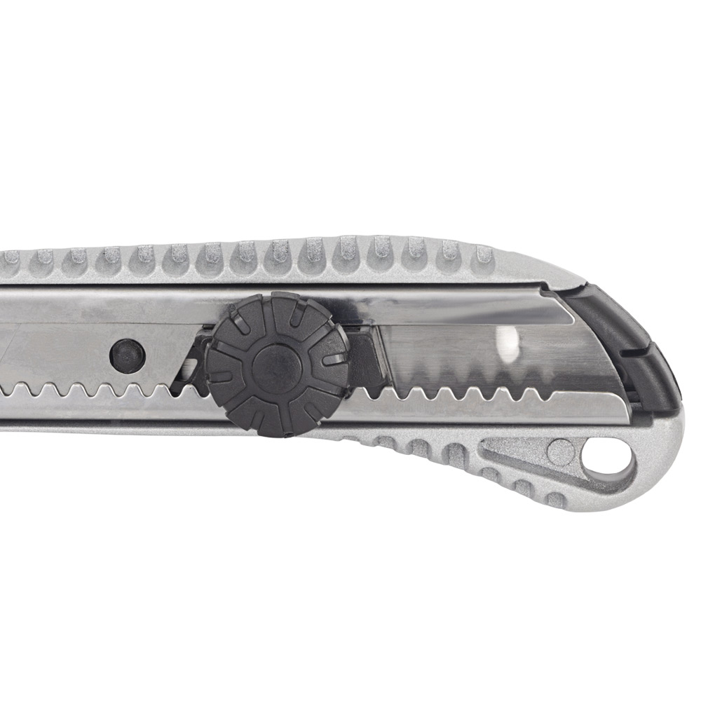 Ніж сегментний Grad лезо 18 мм корпус металевий гвинтовий замок