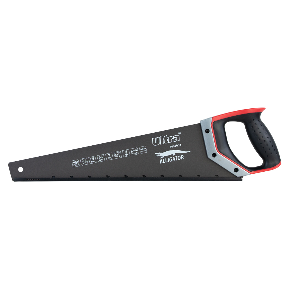 Ножівка по мокрому дереву Ultra Aligator 7TPI з тефлоновим покриттям 450 мм з чохлом