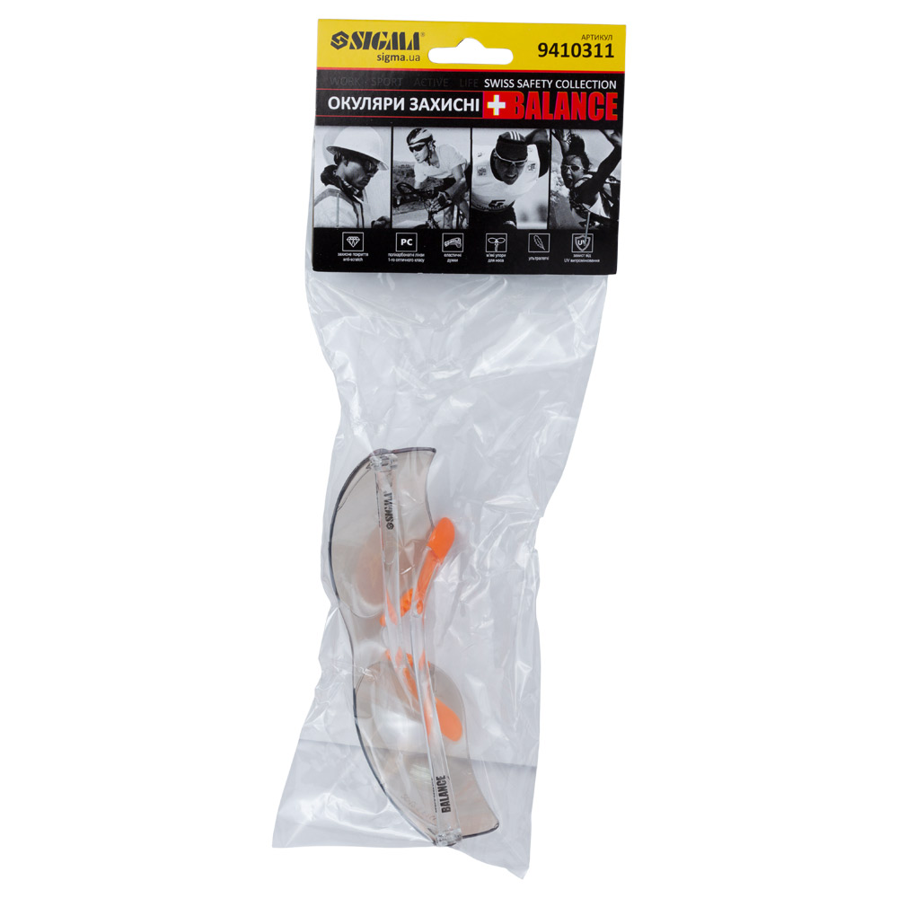 Окуляри захисні Sigma Balance (срібло)
