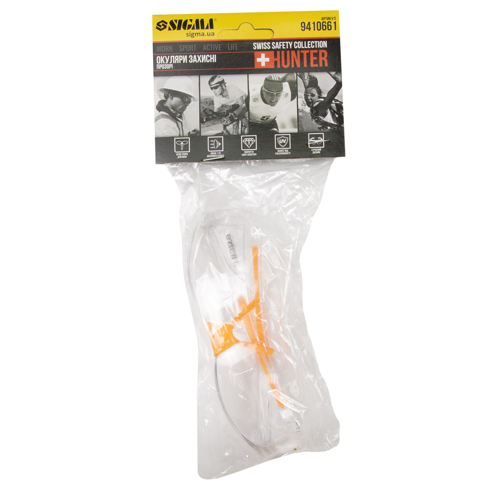 Окуляри захисні Sigma Hunter anti-scratch (прозорі)