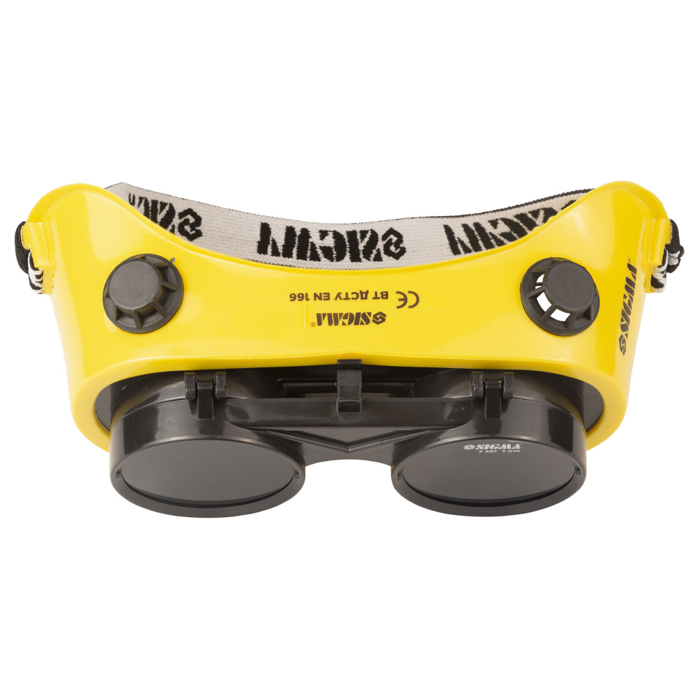 Окуляри зварювальника Sigma з відкидним склом (круглі)