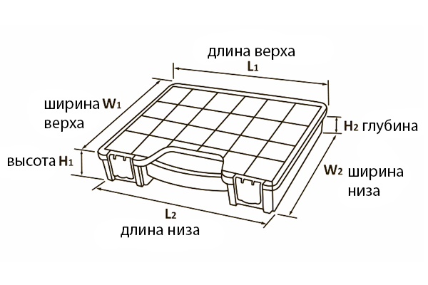 Органайзер Grad пластиковый 204 х 140 х 34 мм