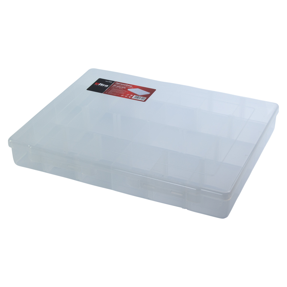 Органайзер Ultra пластиковий прозорий 20 відсіків 350 х 270 х 50 мм
