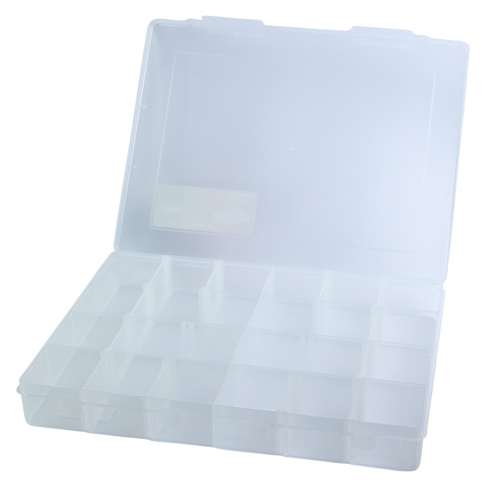 Органайзер Ultra пластиковий прозорий 20 відсіків 350 х 270 х 50 мм