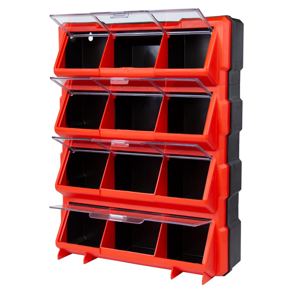 Органайзер Ultra пластиковий вертикальний 12 закриваючихся відсіків 460 x 360 x 120 мм