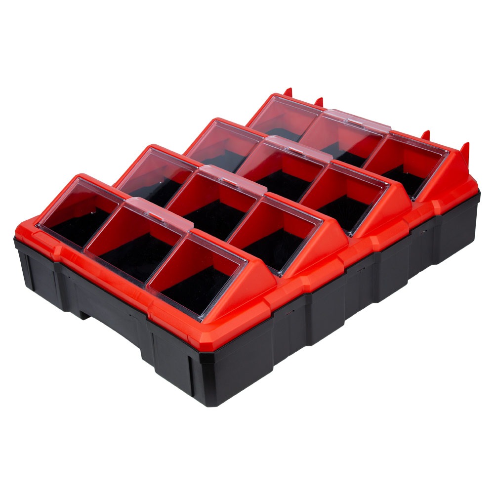 Органайзер Ultra пластиковий вертикальний 12 закриваючихся відсіків 460 x 360 x 120 мм