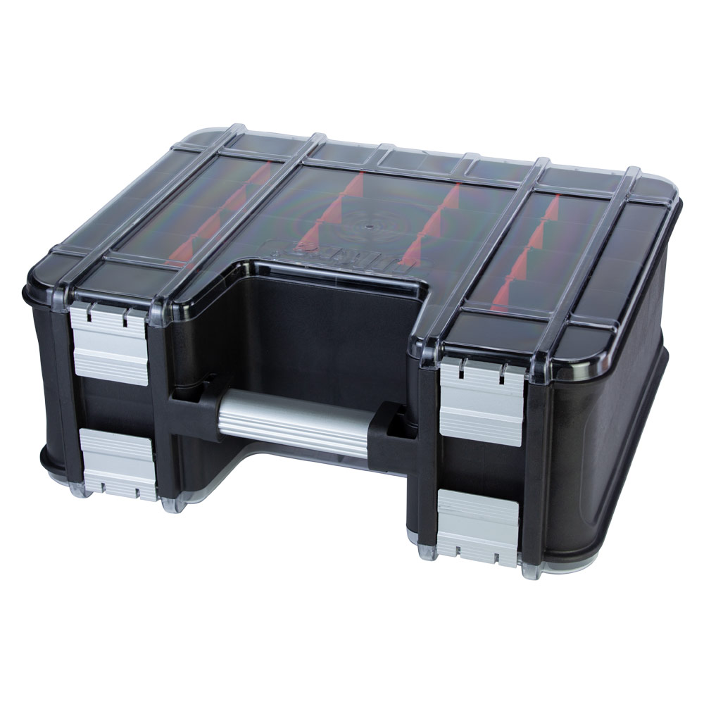 Органайзер Ultra Profi пластиковий металеві замки полікарбонат двосторонній 25 відсіків 8 лотків 390 x 325 x 163 мм