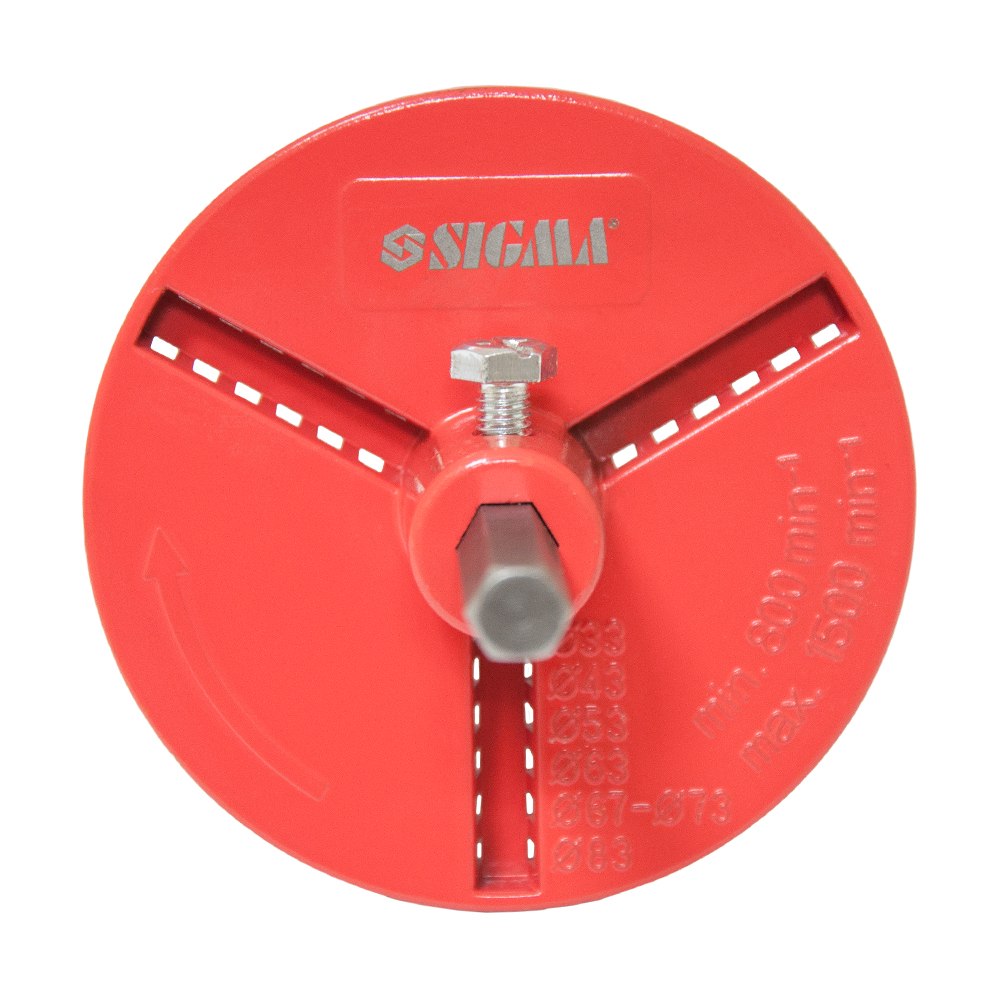 Основа державка Sigma для коронок кільцевих з вольфрамовим напиленням Ø33, 43, 53, 67, 73, 83 мм з свердлом