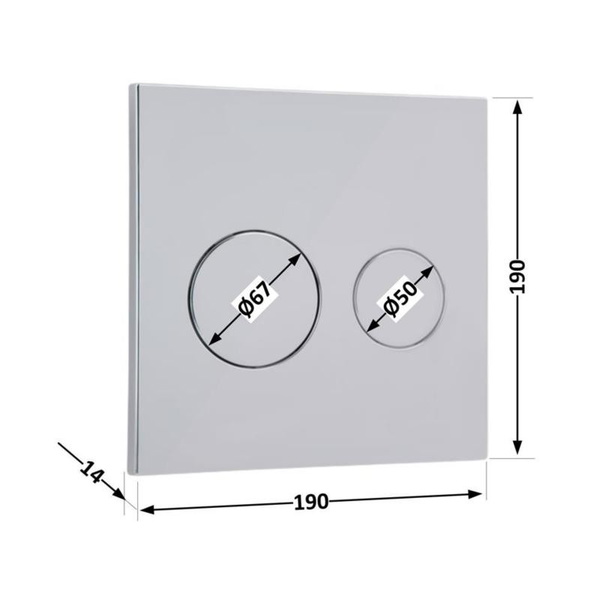 Панель змиву для унітаза Qtap Nest Uni (QT0211P01V1009CRM)