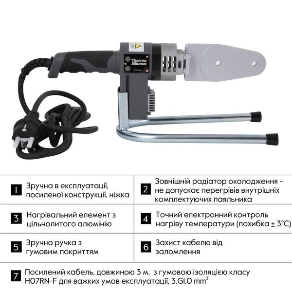 Паяльник для пластиковых труб Thermo Alliance Ø20-32 (автоматический 600W) (STD-101)
