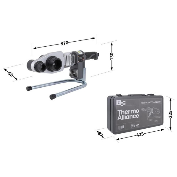 Паяльник для пластиковых труб Thermo Alliance Ø20-63 (автоматический 800W) (STD-103)