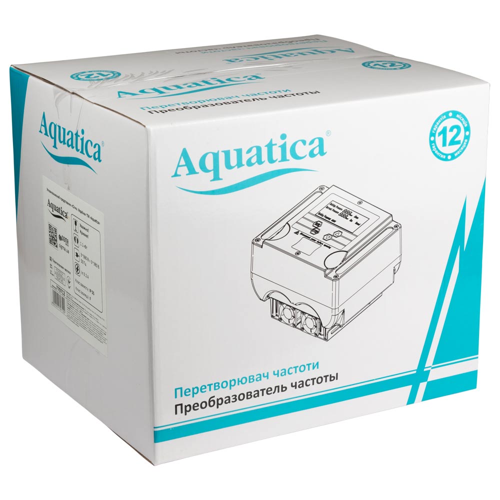 Перетворювач частоти Aquatica 3~380В x 3~380В до 1.1кВт з датчиком тиску (AVF-1.1ТL)